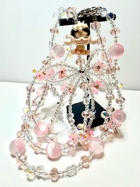 Skullpanda Pop bean Phone Cross Body Chain - glass and crystal beads! Handmade.